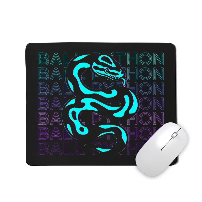 Ball Python Snake Retro Ball Python Mousepad