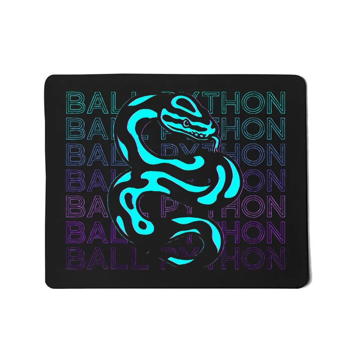 Ball Python Snake Retro Ball Python Mousepad