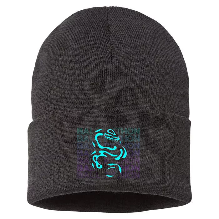 Ball Python Snake Retro Ball Python Sustainable Knit Beanie