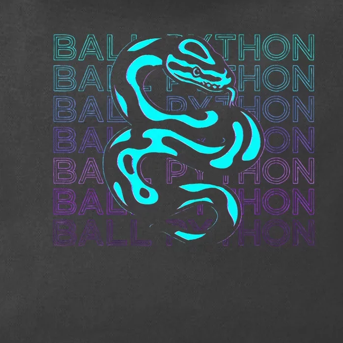 Ball Python Snake Retro Ball Python Zip Tote Bag