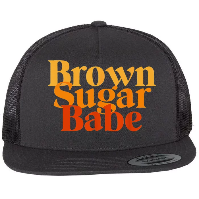 Brown Proud Sugar Babe Black Women African Pride Flat Bill Trucker Hat