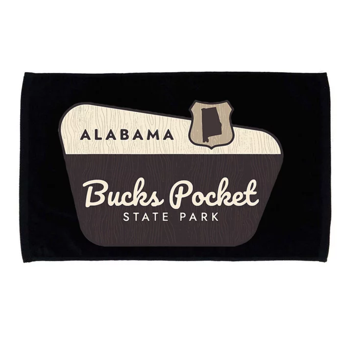 Bucks Pocket State Park Alabama Al Welcome Sign Vacation Microfiber Hand Towel