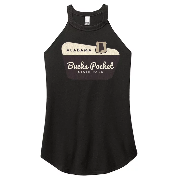 Bucks Pocket State Park Alabama Al Welcome Sign Vacation Women’s Perfect Tri Rocker Tank