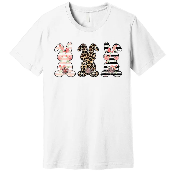 Bunny Pastel Spring Hunt Eggs Rabbit Easter Day Premium T-Shirt