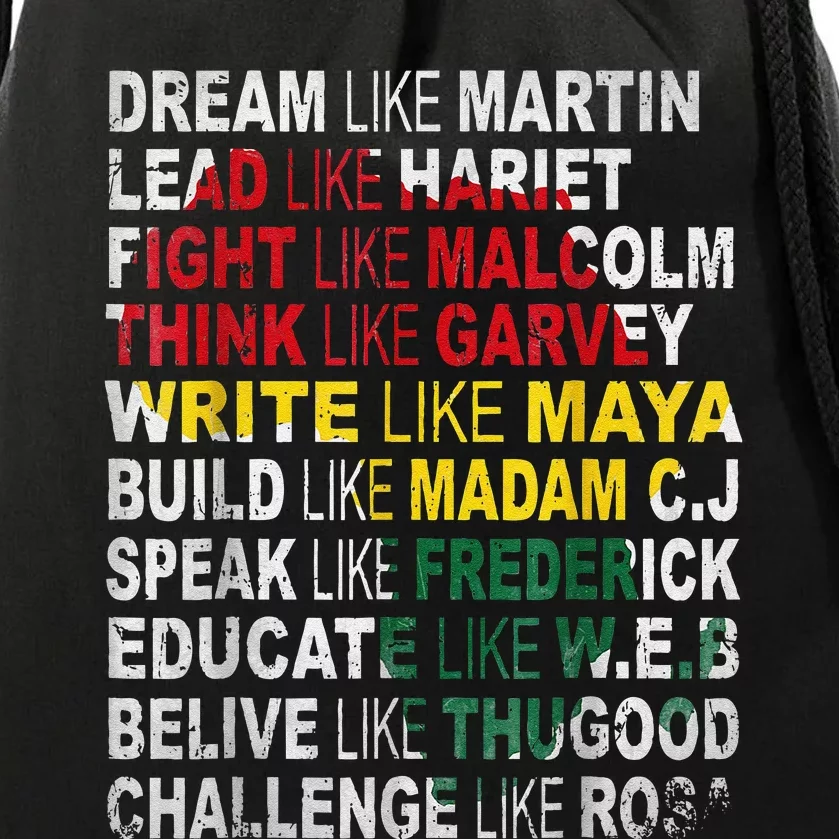 Black Power Shirt History Month African American Pride Gift Drawstring Bag