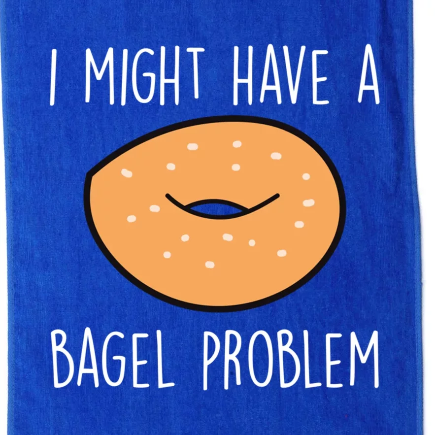 Bagel Problem Saying Bagels Funny Bagel Lover Baking Gift Platinum Collection Golf Towel