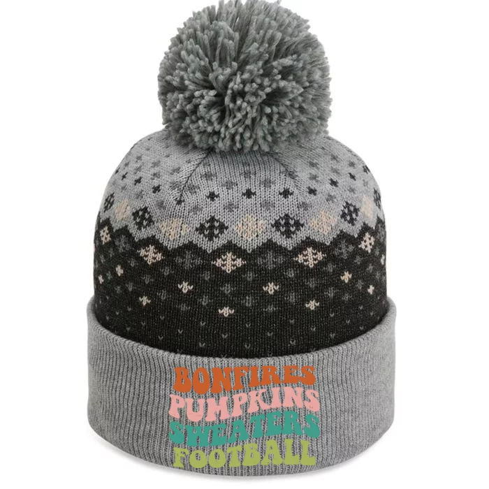 Bonfires Pumpkins Sweaters Football Fall Season The Baniff Cuffed Pom Beanie