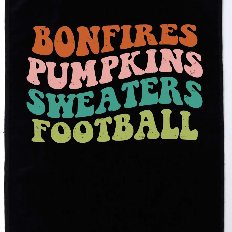 Bonfires Pumpkins Sweaters Football Fall Season Platinum Collection Golf Towel