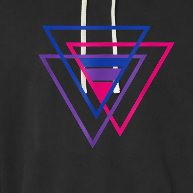 Bi Pride Triangle Shirt, BiSexual Pride Gift, Bi Flag Tee Garment-Dyed Fleece Hoodie