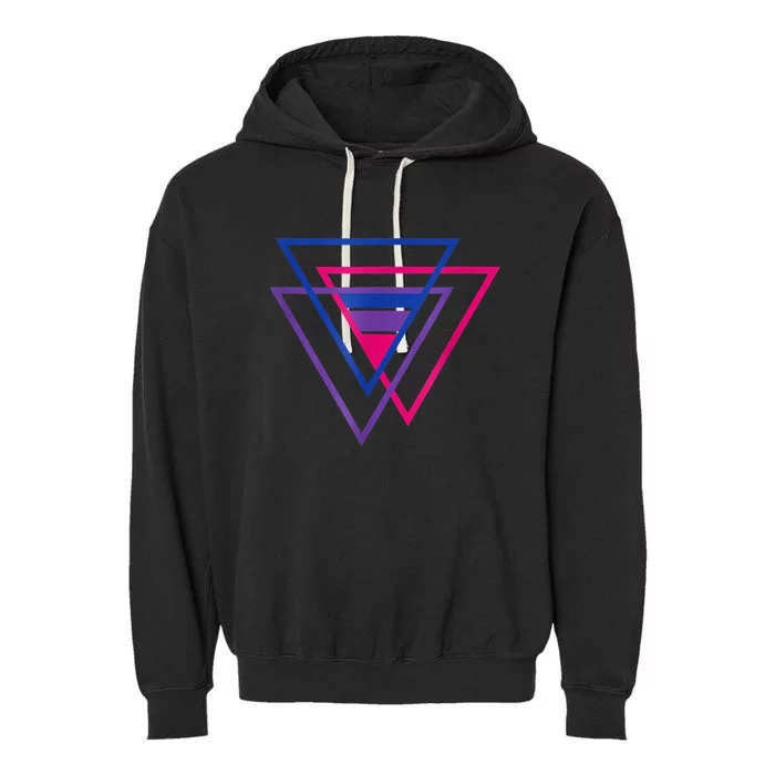 Bi Pride Triangle Shirt, BiSexual Pride Gift, Bi Flag Tee Garment-Dyed Fleece Hoodie