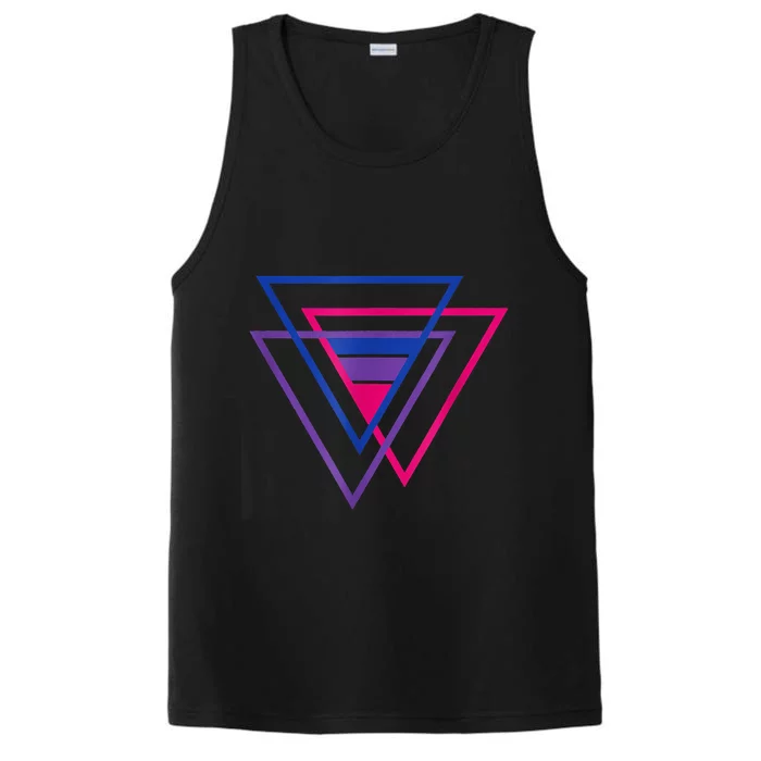 Bi Pride Triangle Shirt, BiSexual Pride Gift, Bi Flag Tee Performance Tank