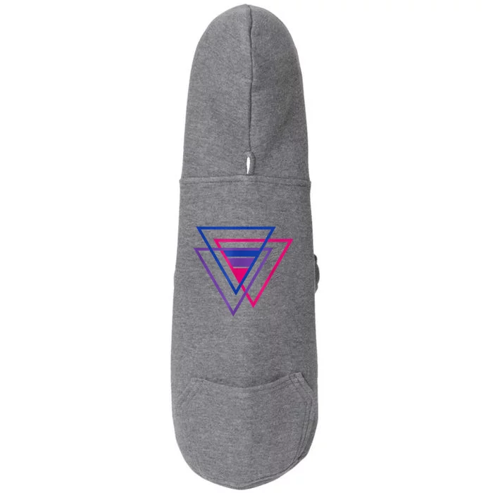 Bi Pride Triangle Shirt, BiSexual Pride Gift, Bi Flag Tee Doggie 3-End Fleece Hoodie