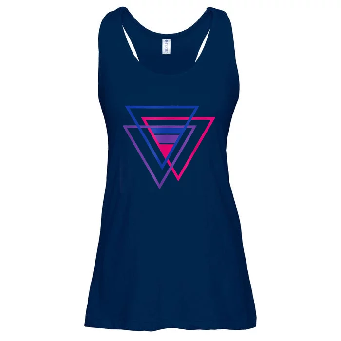 Bi Pride Triangle Shirt, BiSexual Pride Gift, Bi Flag Tee Ladies Essential Flowy Tank