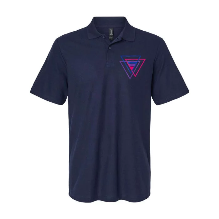 Bi Pride Triangle Shirt, BiSexual Pride Gift, Bi Flag Tee Softstyle Adult Sport Polo