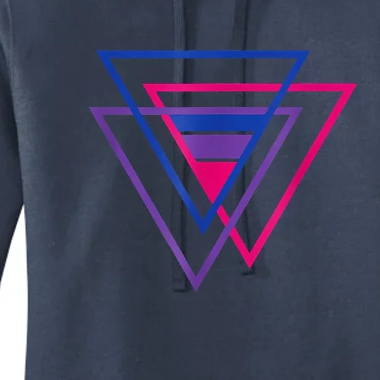 Bi Pride Triangle Shirt, BiSexual Pride Gift, Bi Flag Tee Women's Pullover Hoodie