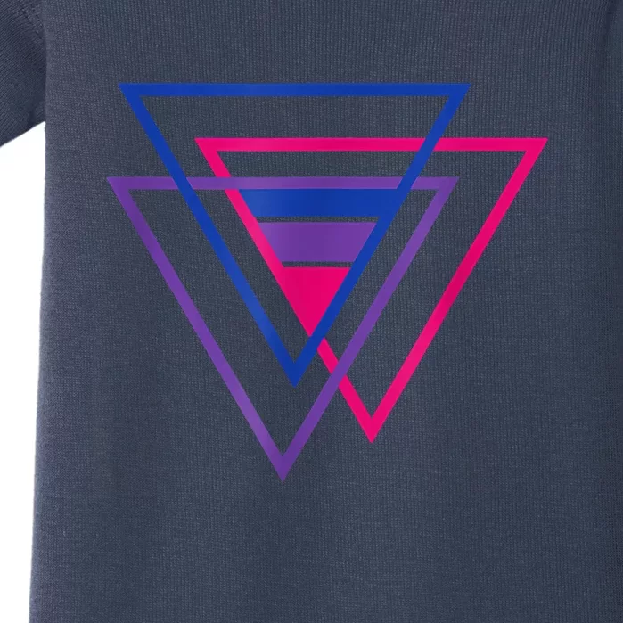 Bi Pride Triangle Shirt, BiSexual Pride Gift, Bi Flag Tee Baby Bodysuit