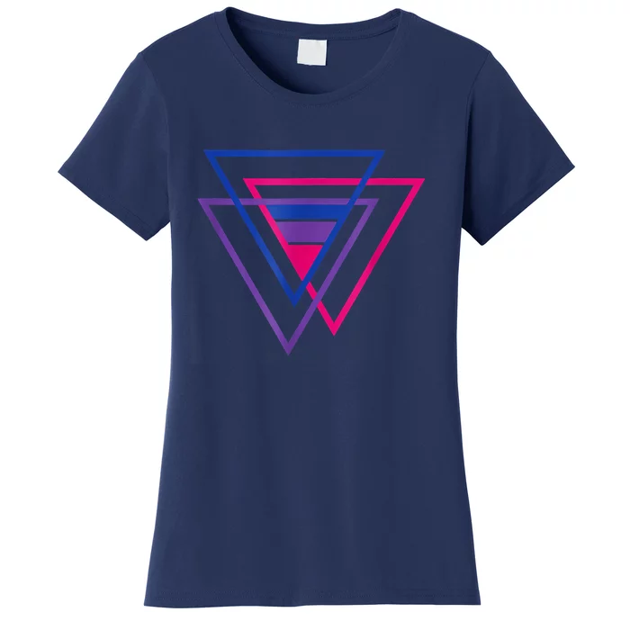 Bi Pride Triangle Shirt, BiSexual Pride Gift, Bi Flag Tee Women's T-Shirt