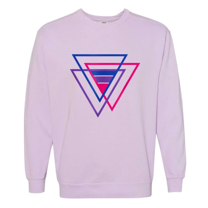 Bi Pride Triangle Shirt, BiSexual Pride Gift, Bi Flag Tee Garment-Dyed Sweatshirt