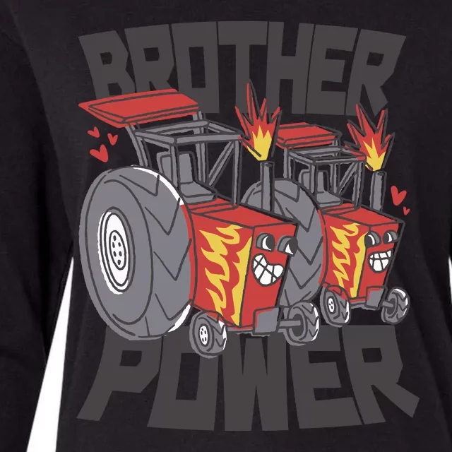 Brother Power Tractor Womens Cotton Relaxed Long Sleeve T-Shirt