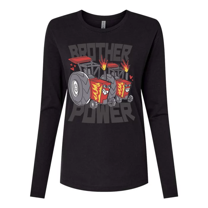 Brother Power Tractor Womens Cotton Relaxed Long Sleeve T-Shirt