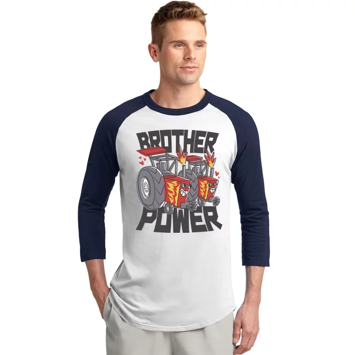 Brother Power Tractor Baseball Sleeve Shirt