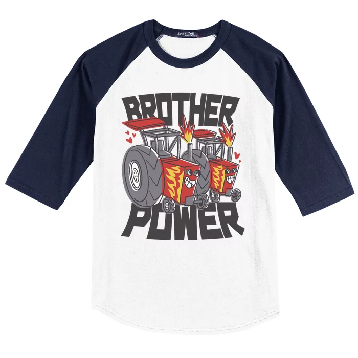 Brother Power Tractor Baseball Sleeve Shirt