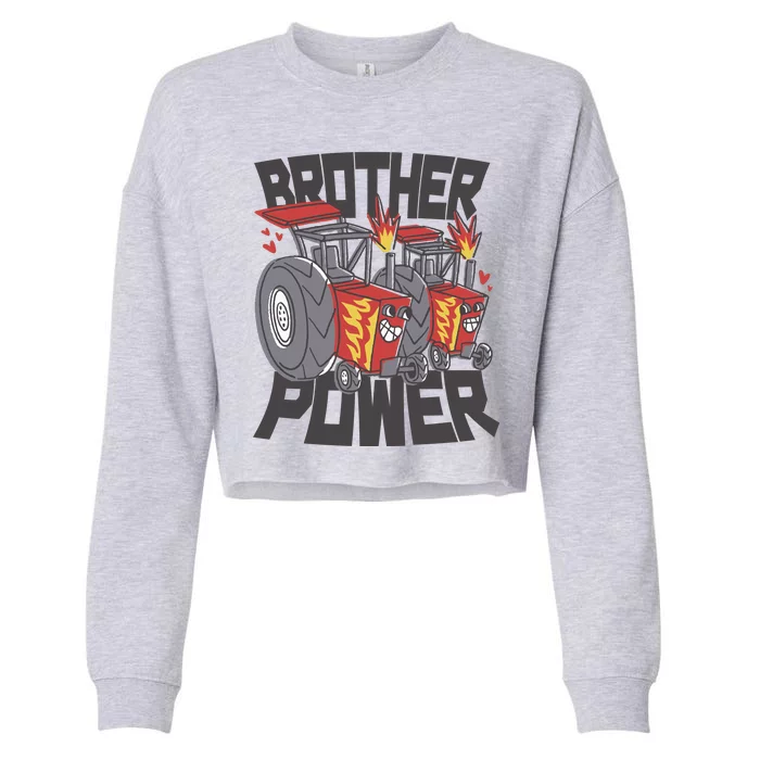 Brother Power Tractor Cropped Pullover Crew