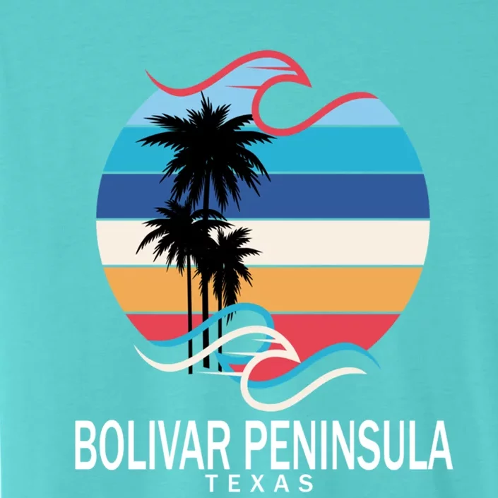 Bolivar Peninsula Texas Beach Surfing Funny Gift ChromaSoft Performance T-Shirt