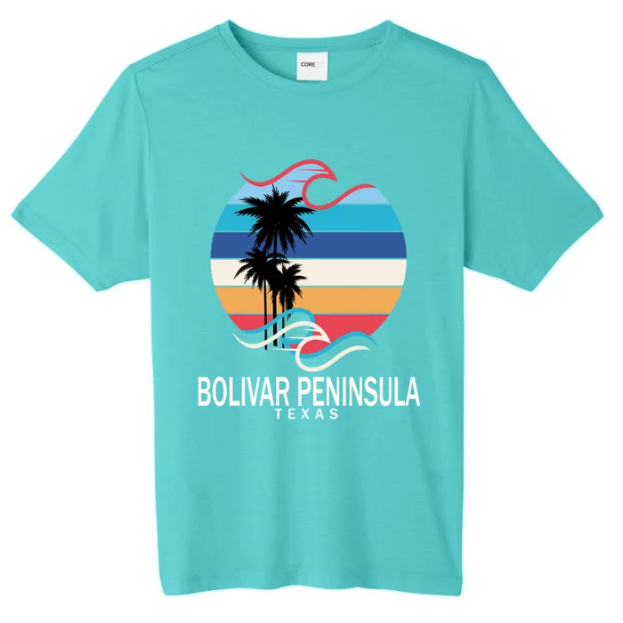 Bolivar Peninsula Texas Beach Surfing Funny Gift ChromaSoft Performance T-Shirt