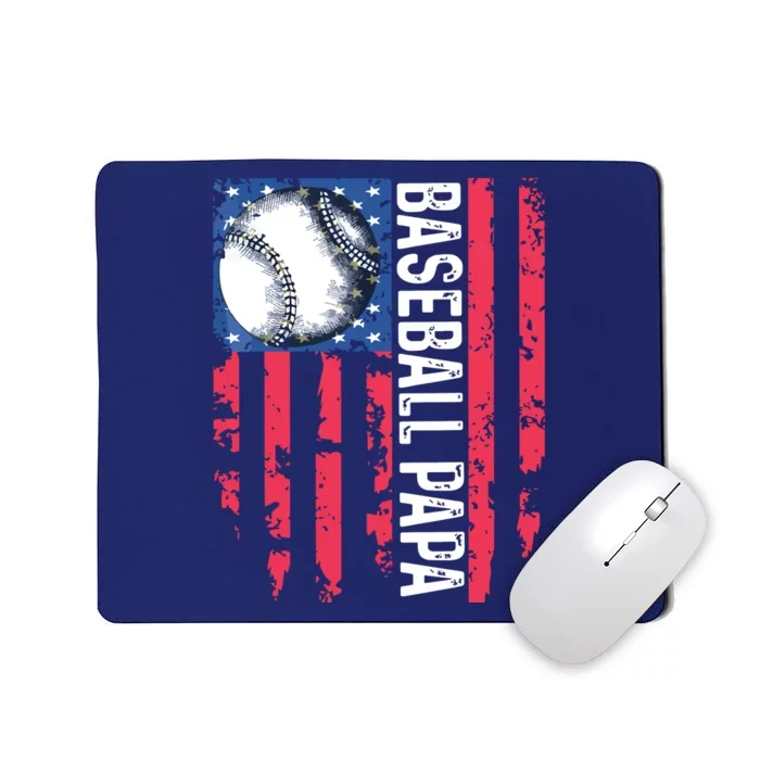 Baseball Papa Tee Coach Fathers Day Mousepad