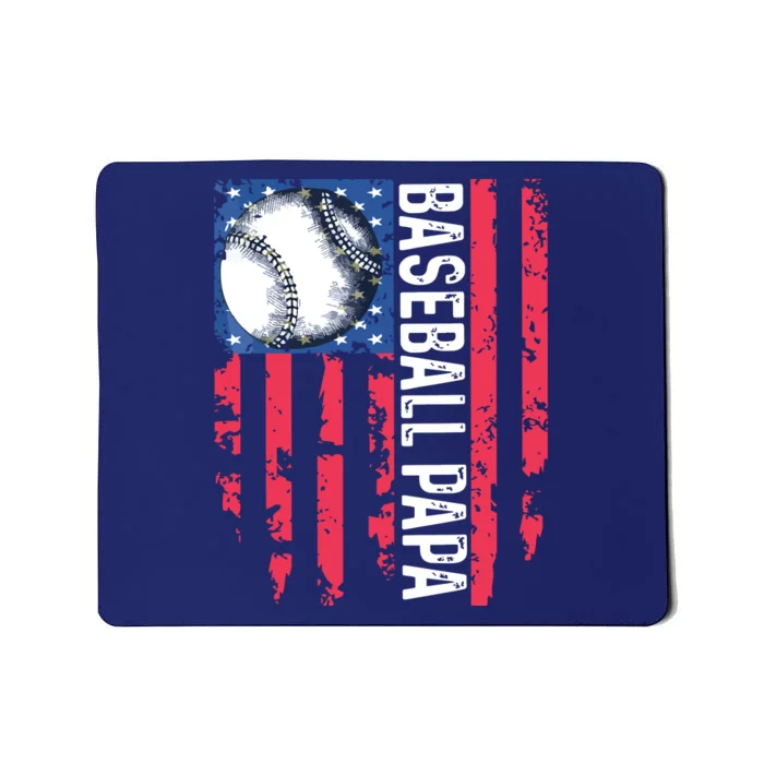 Baseball Papa Tee Coach Fathers Day Mousepad