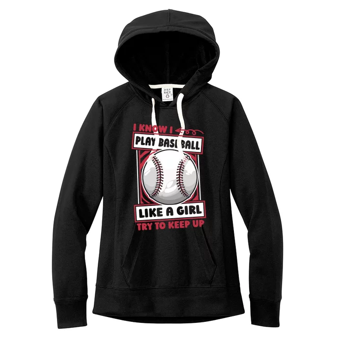 Baseballer Player Team Sport Gift Baseball Great Gift Women's Fleece Hoodie