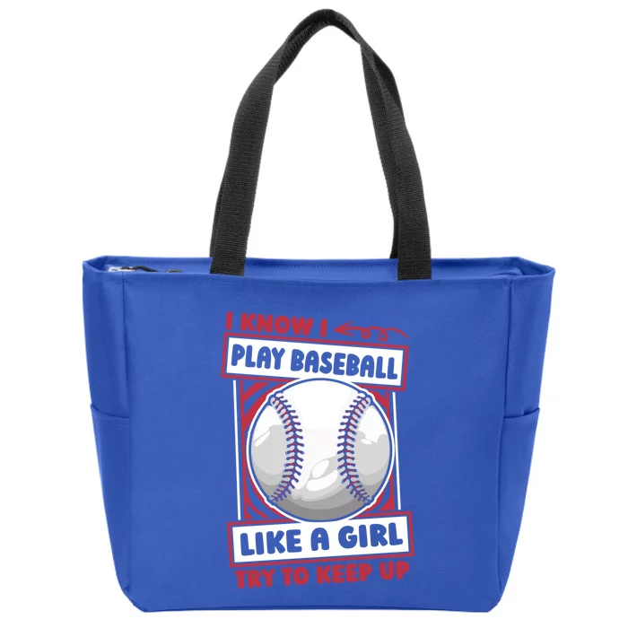 Baseballer Player Team Sport Gift Baseball Great Gift Zip Tote Bag