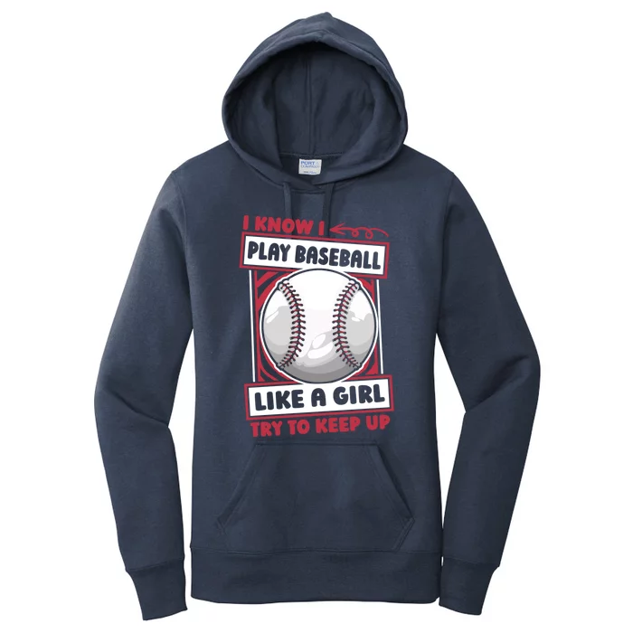 Baseballer Player Team Sport Gift Baseball Great Gift Women's Pullover Hoodie