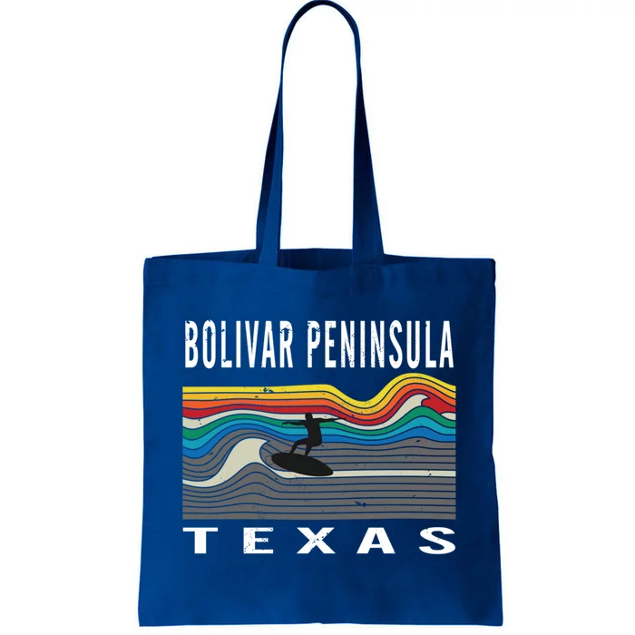 Bolivar Peninsula Texas Surfing Souvenir Meaningful Gift Tote Bag