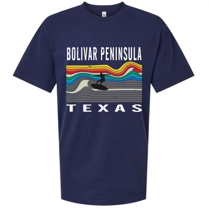 Bolivar Peninsula Texas Surfing Souvenir Meaningful Gift Sueded Cloud Jersey T-Shirt