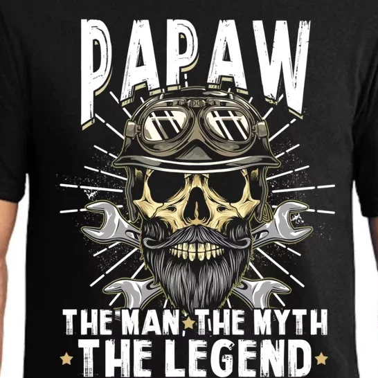 Biker Papaw The Myth Legend Motorcycle Gift Father Day Cute Gift Pajama Set