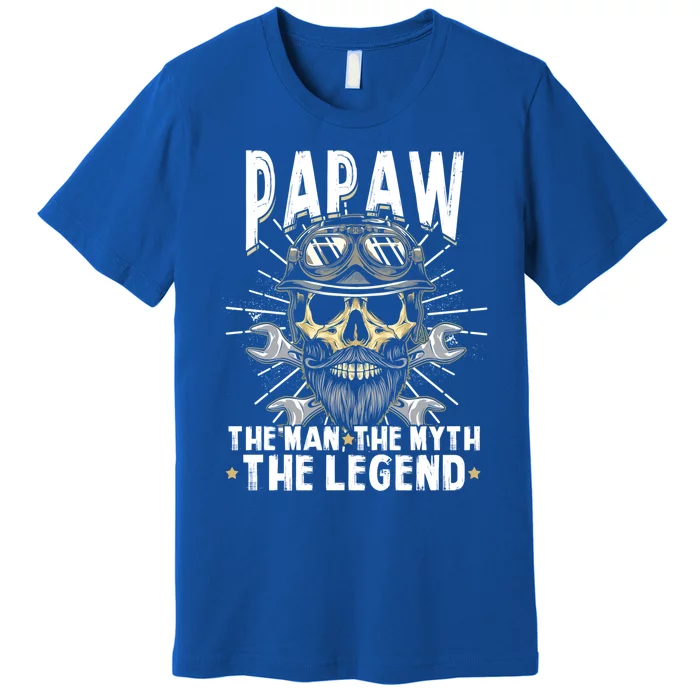 Biker Papaw The Myth Legend Motorcycle Gift Father Day Cute Gift Premium T-Shirt