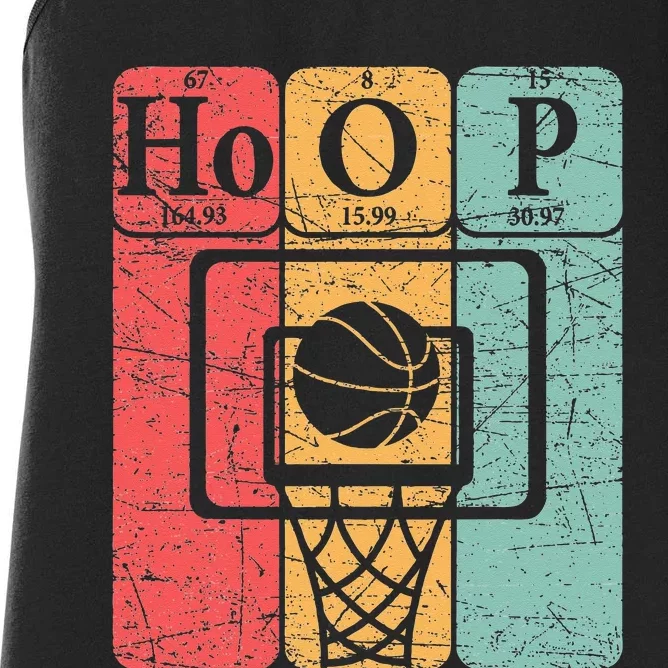 Basketball Periodic Table Elements Science Nerd Basketballer Women's Racerback Tank