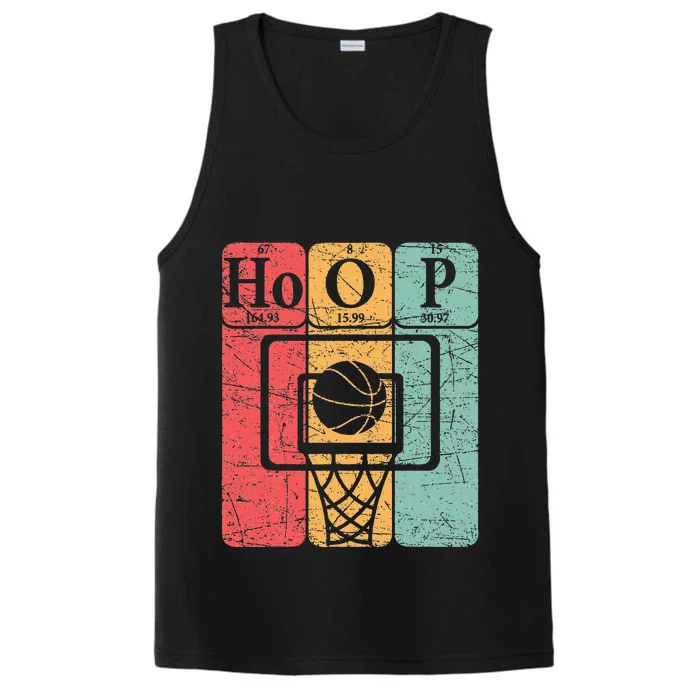 Basketball Periodic Table Elements Science Nerd Basketballer Performance Tank