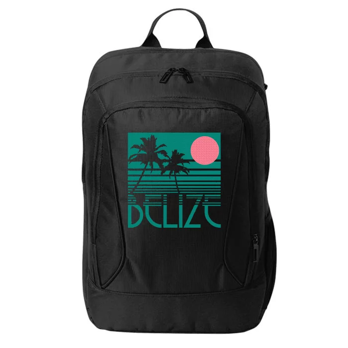 Belize Palm Trees Surf Vintage Retro Souvenir City Backpack