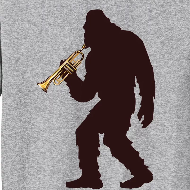 Bigfoot Playing Trumpet Music Funny Musical Instruments Sweatshirt