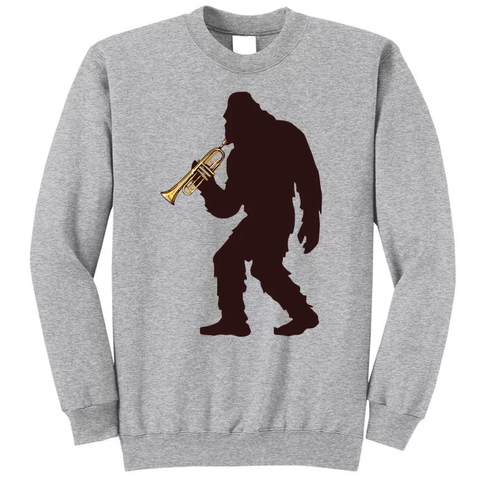 Bigfoot Playing Trumpet Music Funny Musical Instruments Sweatshirt