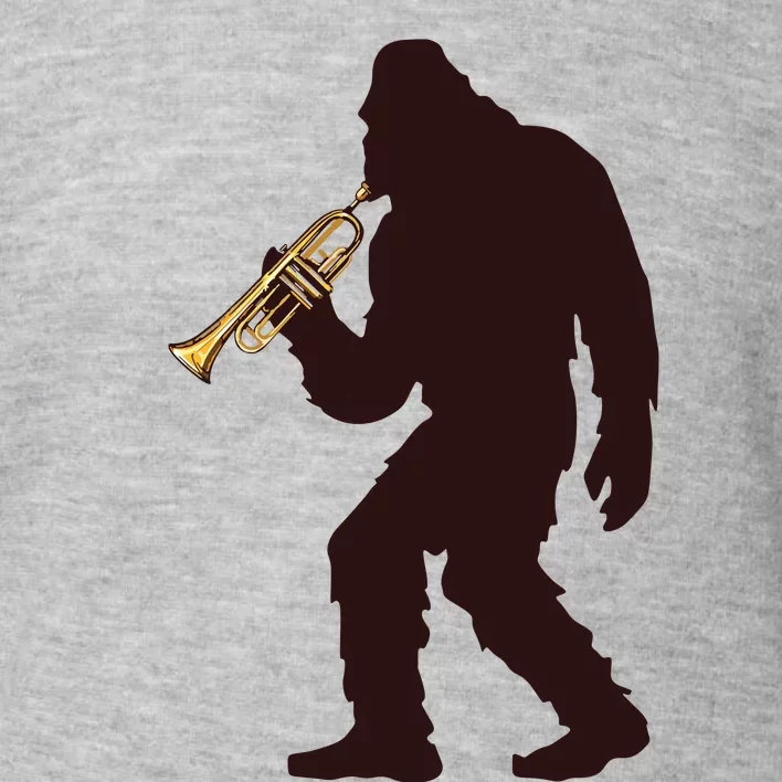 Bigfoot Playing Trumpet Music Funny Musical Instruments Toddler Sweatshirt