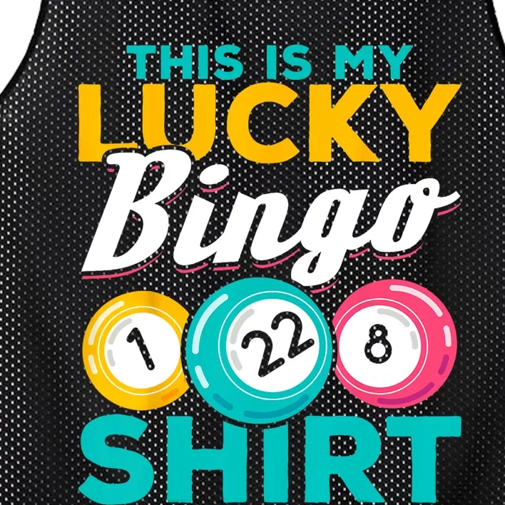 Bingo Player This Is My Lucky Bingo Funny Bingo Mesh Reversible Basketball Jersey Tank