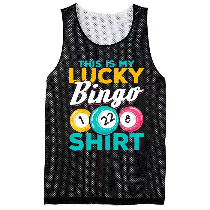 Bingo Player This Is My Lucky Bingo Funny Bingo Mesh Reversible Basketball Jersey Tank