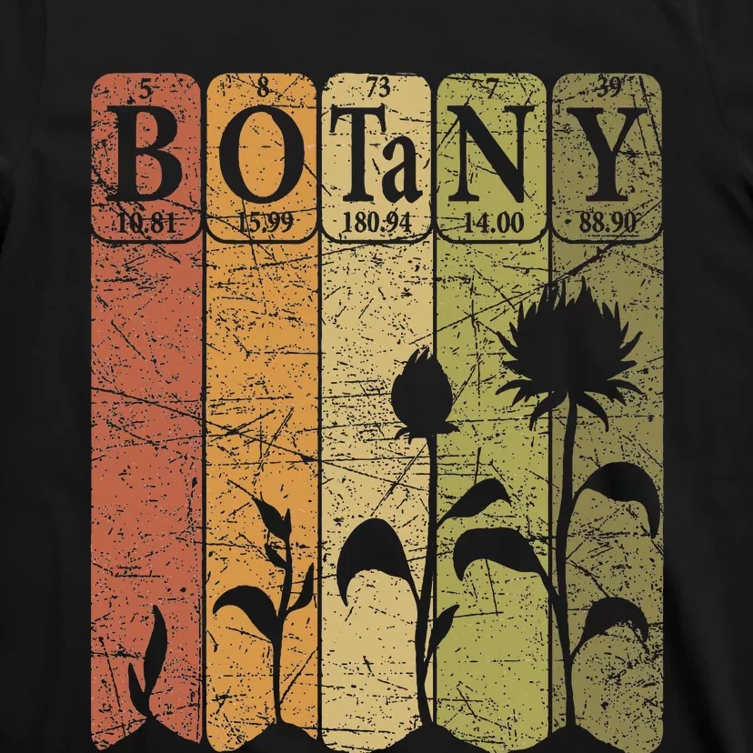 Botany Periodic Table Elements Plant Lover Botanical T-Shirt