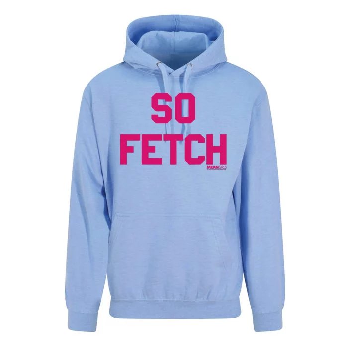 Bold Pink Text So Fetch Unisex Surf Hoodie