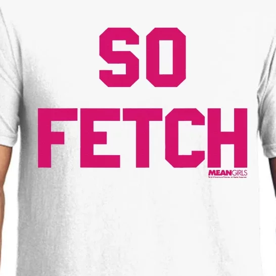 Bold Pink Text So Fetch Pajama Set