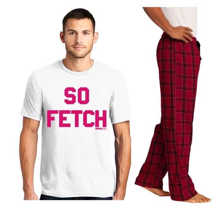 Bold Pink Text So Fetch Pajama Set